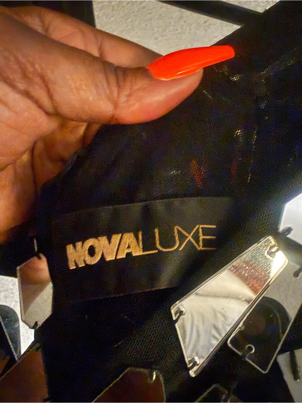 Fashion Nova Black Mirrored Sequin Evening Gown - Picture 2 of 2